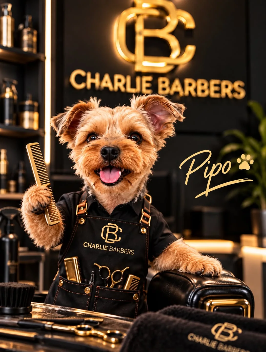 Retrato de Pipo, mascota de Charlie