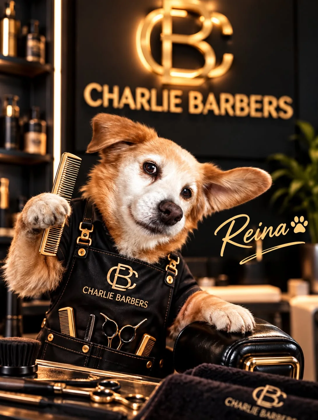 Retrato de Reina, mascota de Charlie